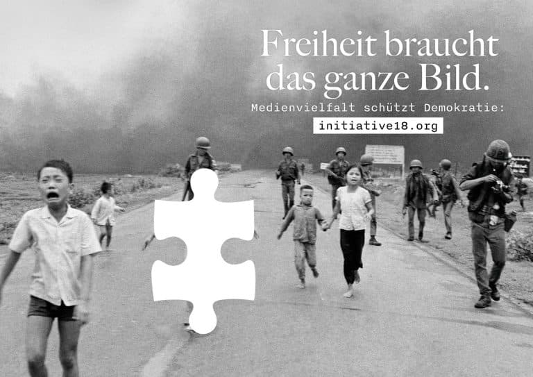 Motiv: „Napalm-Mädchen“, Vietnamkrieg 1972 - Campaign poster